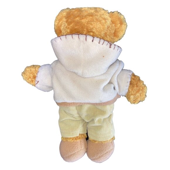 Set Of 2 Plush Teddy Bears In Outfits - Hooded Sweatshirt & Corduroy Pants + Pin - Picture 8 of 13